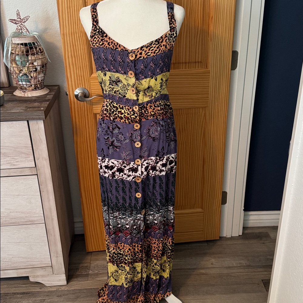 Angie Leopard and Floral Patterned Dress